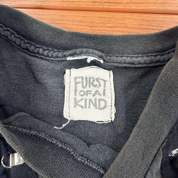 FURST OF A KIND VINTAGE Pittsburgh Steelers Lace UP Handmade Cut Shirt Cropped - Picture 4 of 6